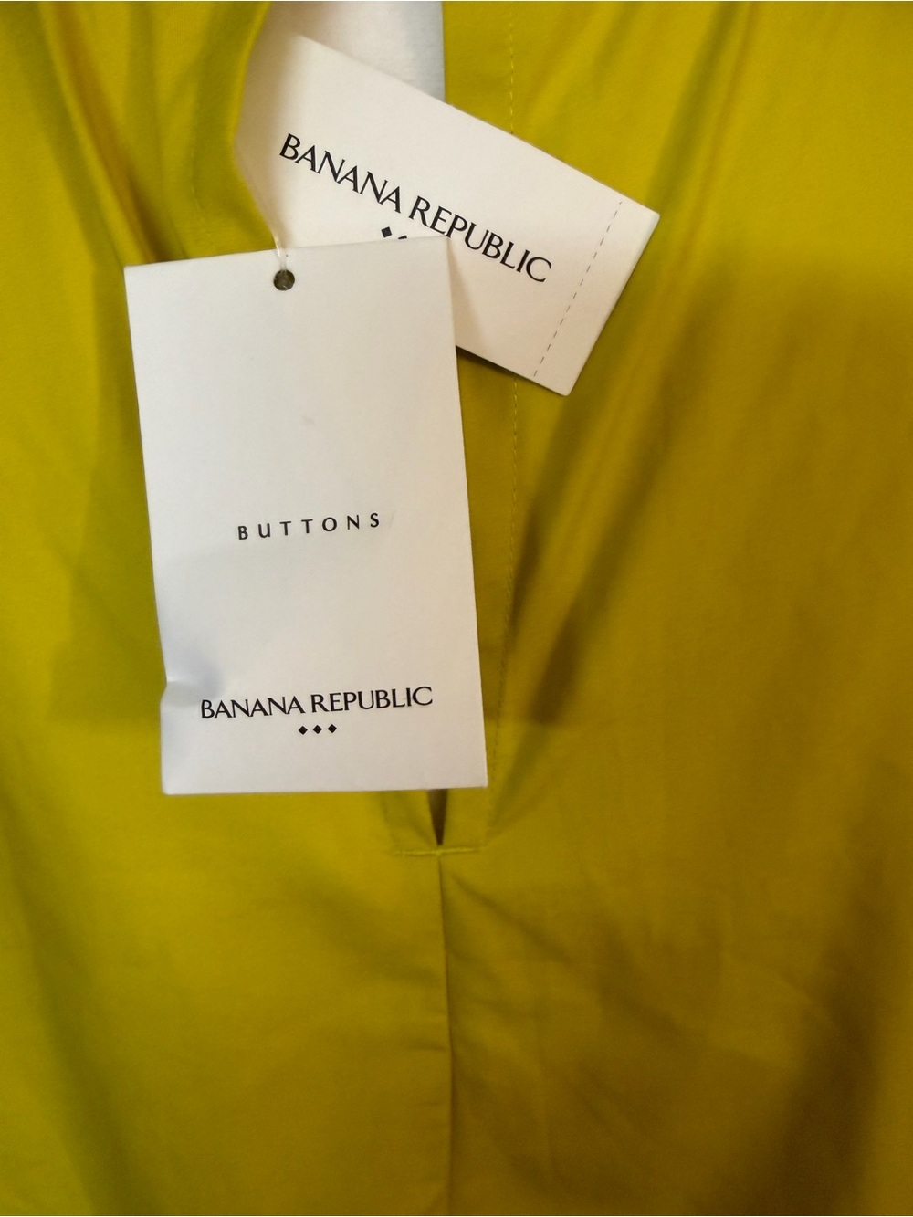 NWT Banana Republic Sleeveless Pleated Neck Yellow Mini Dress HAS POCKETS!!! - Picture 4 of 5